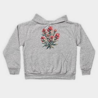 Vintage Indian Paintbrush Botanical Kids Hoodie